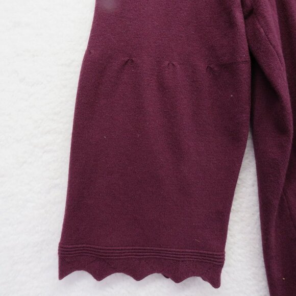 Charlie Paige Dress Womens Size Extra Large Purple  V-Neck Sweater Scallop Hem - Picture 3 of 12